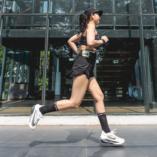 Black High Compression Running Socks