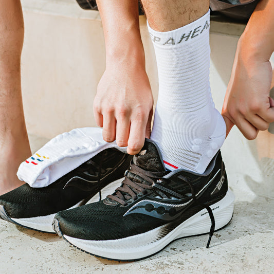 White High Compression Running Socks