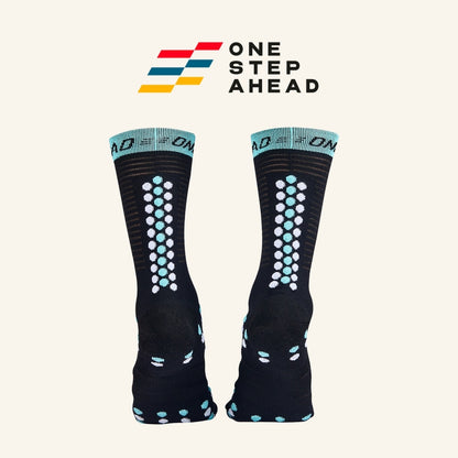 Midnight Mint High Compression Running Socks