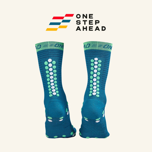 Aqua Lime High Compression Running Socks