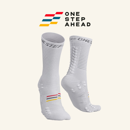 White High Compression Running Socks