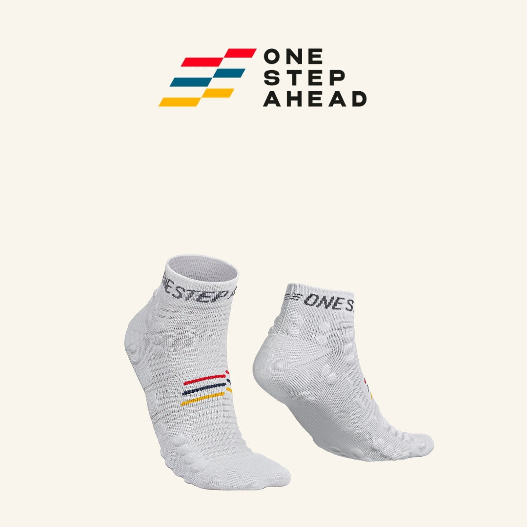 White Low Compression Running Socks