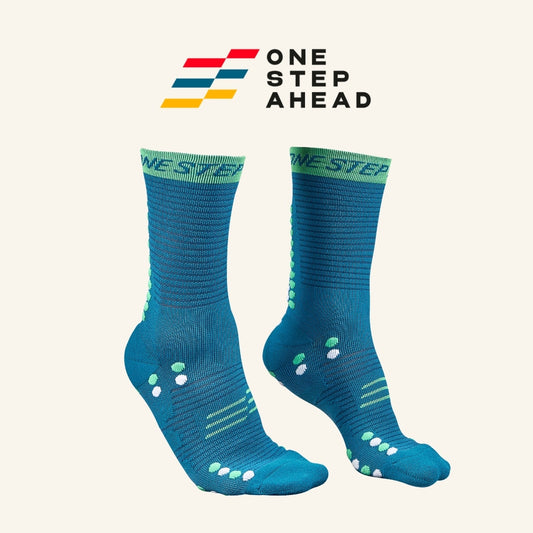 Aqua Lime High Compression Running Socks