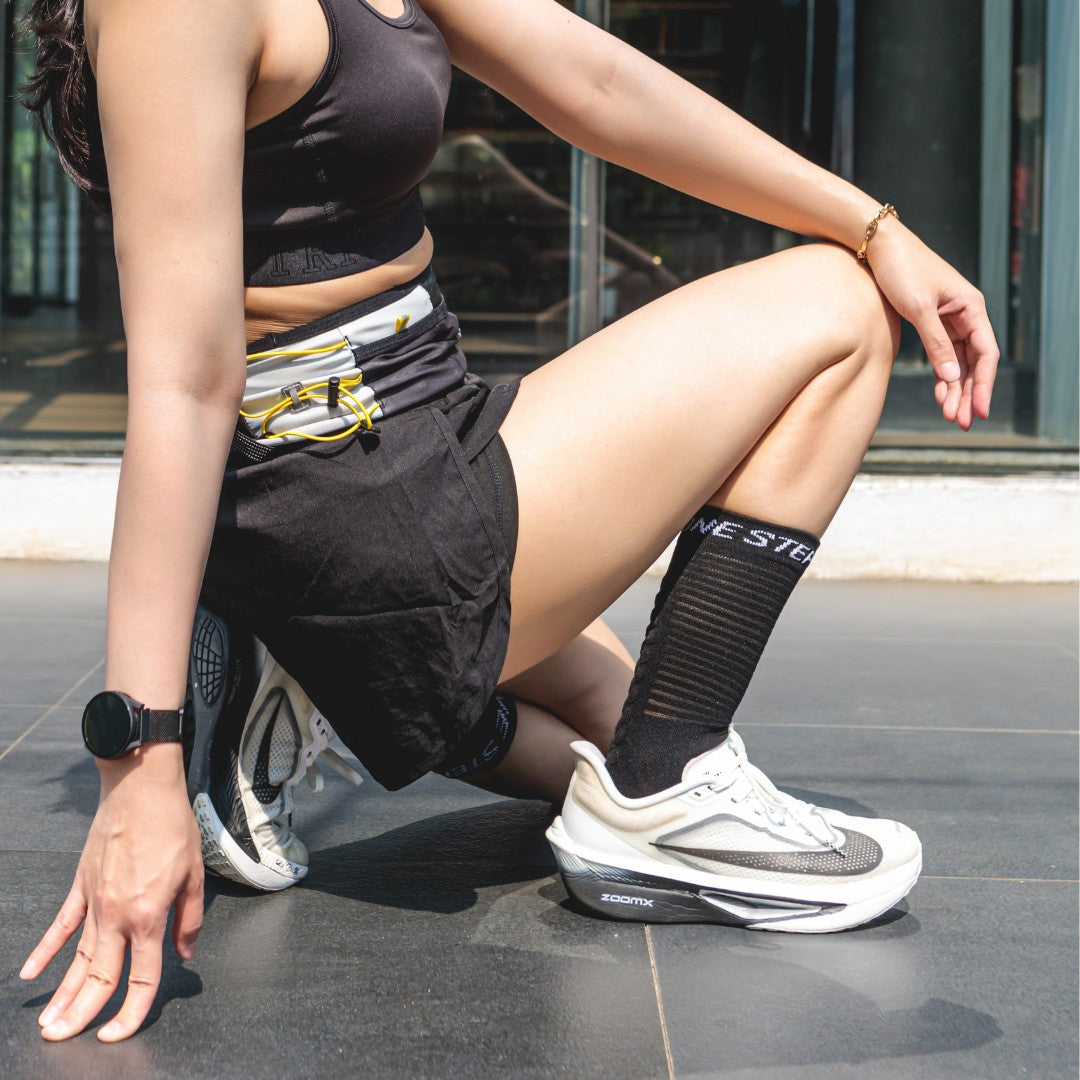 Black High Compression Running Socks