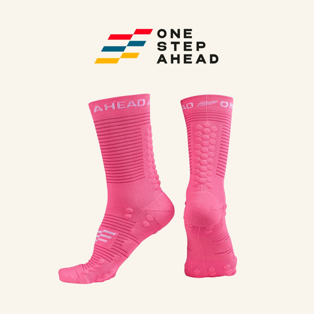 Pink High Compression Running Socks