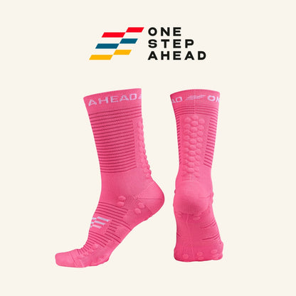Pink High Compression Running Socks