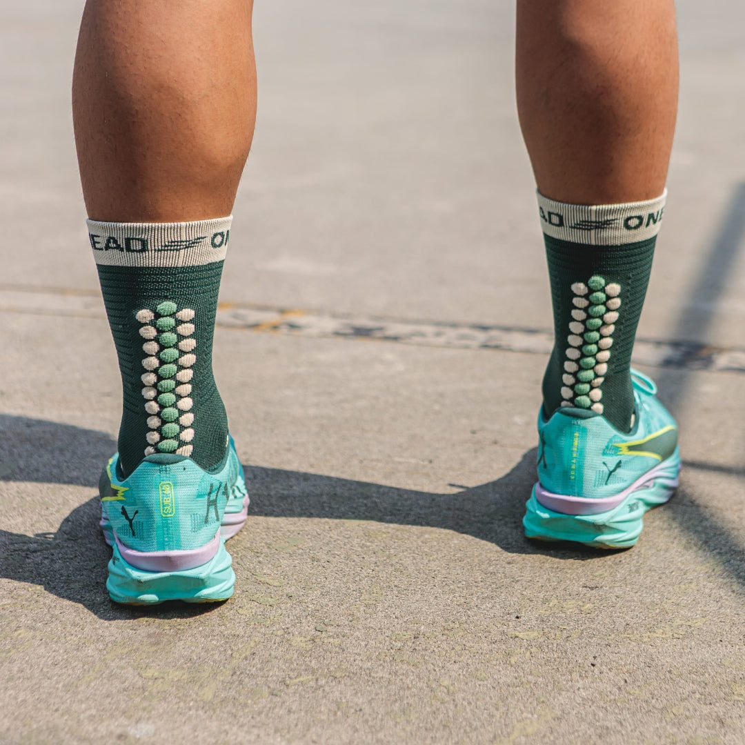 Sage Storm High Compression Running Socks