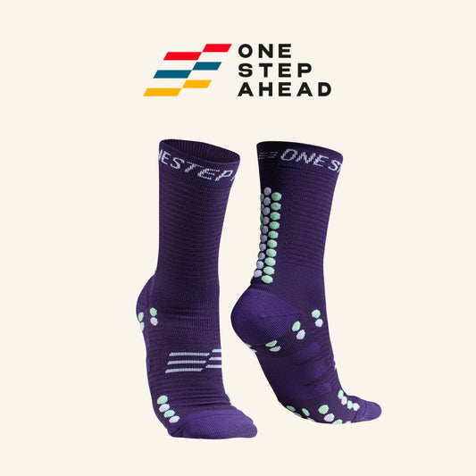 Violet Pulse High Compression Running Socks