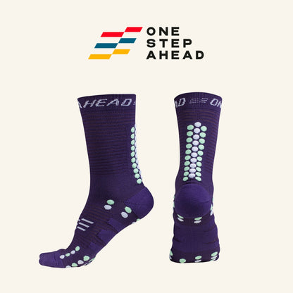 Violet Pulse High Compression Running Socks