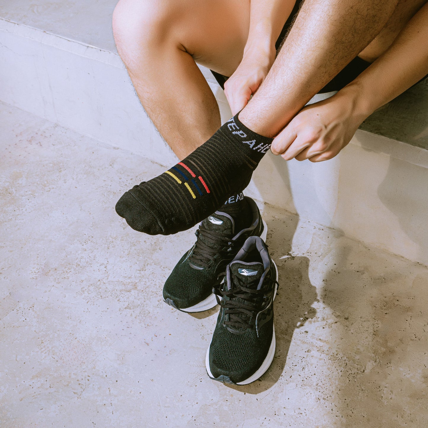 Black Low Compression Running Socks