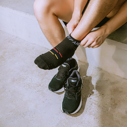 Black Low Compression Running Socks