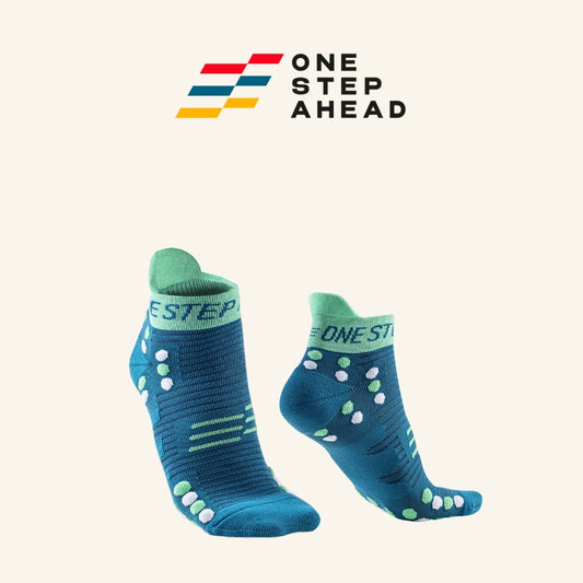 Aqua Lime Low Compression Running Socks