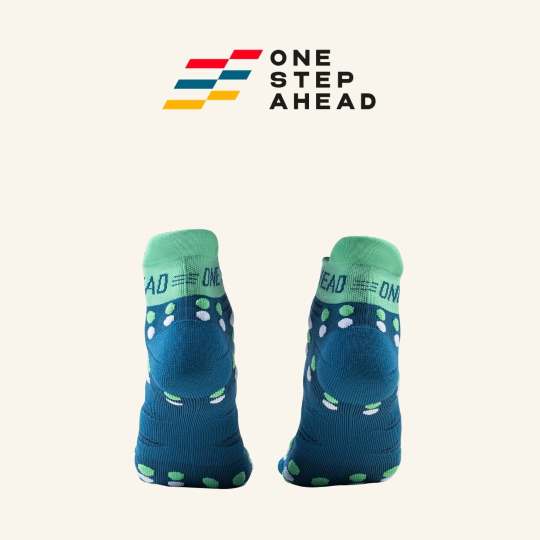Aqua Lime Low Compression Running Socks