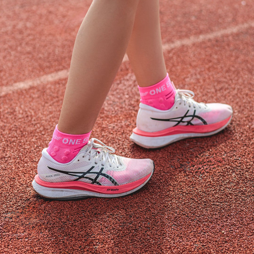 Pink Low Compression Running Socks
