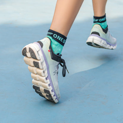 Tidal Mint Low Compression Running Socks