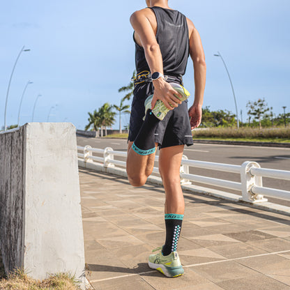 Midnight Mint High Compression Running Socks