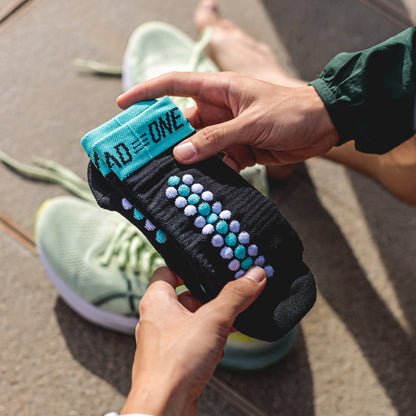 Midnight Mint High Compression Running Socks