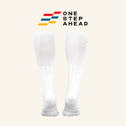 White Max Compression Running Socks